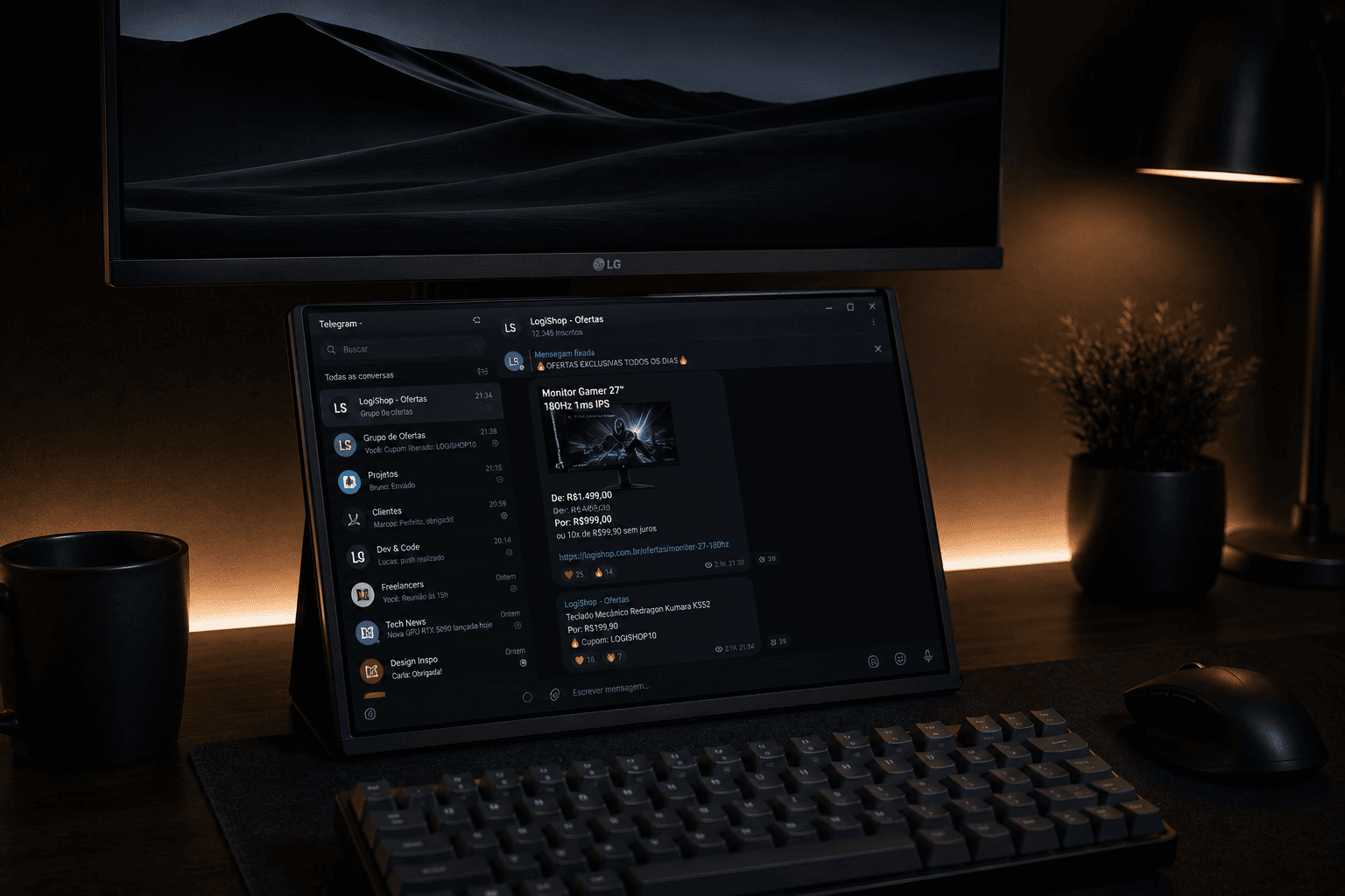 Monitor Portátil (15.6"): O Painel de Controle Perfeito Para Seus Scripts